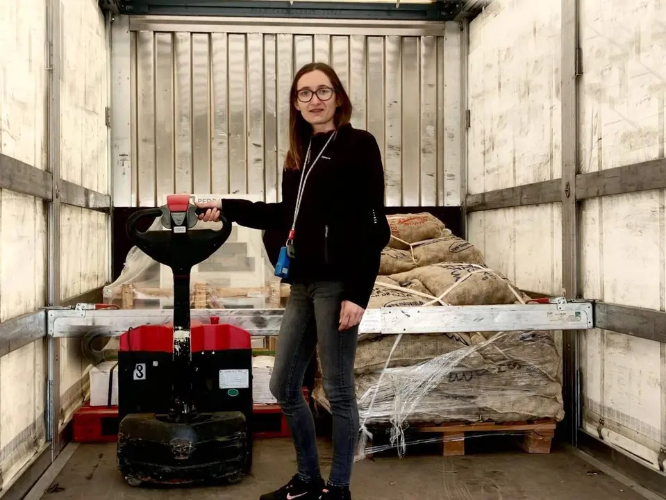 Nerea Pereira, transportista.