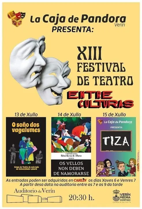 XIII Festival de Teatro 13, 14 e 15 de xullo no Auditorio Municipal de Ver&iacute;n.