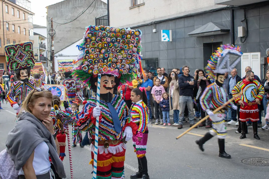 Los boteiros de Vilari&ntilde;o do Conso, el otro de los concellos anfitriones de la ViboMask. | FOTO: Juan Carnero.