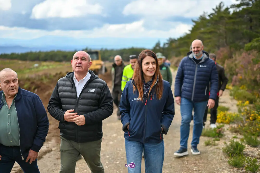 Visita institucional aos traballos forestais no concello de Laza.