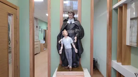 Figura de San Juan Bautista de La Salle que se instalar&aacute; este domingo na igrexia parroquial de Ver&iacute;n.