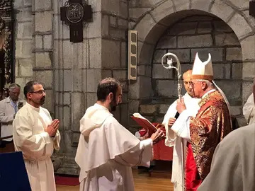 O bispo Leonardo Lemos ordenou ao frade Jordi Montes como di&aacute;cono da Di&oacute;cese de Ourense.
