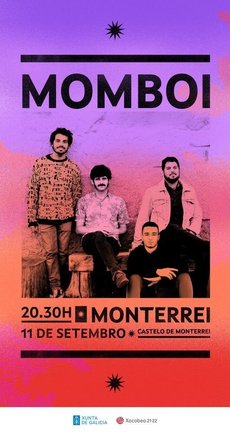 O grupo musical Momboi, en concerto este sábado no Castelo de Monterrei.