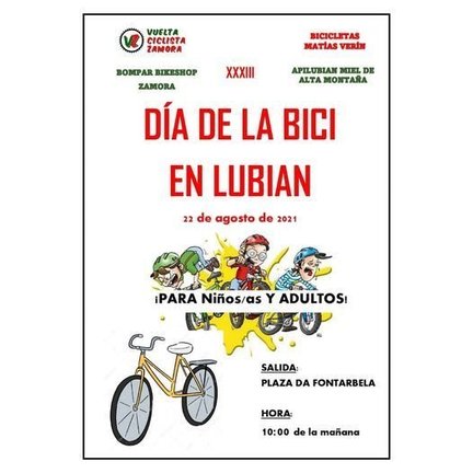 Cartel promocional do Día da Bici en Lubián.