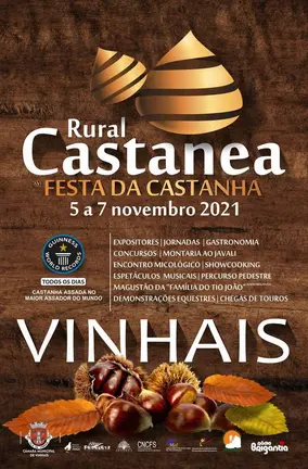 Cartel promocional de la fiesta de la casta&ntilde;a de Vinhais.