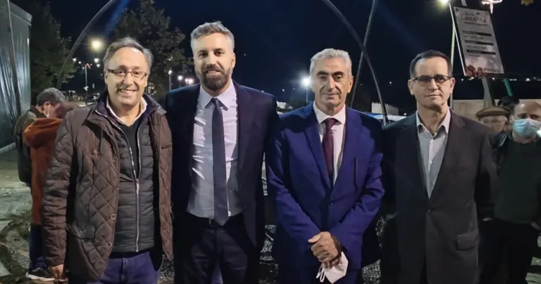 O deputado provincial, Juan Carlos Francisco, o Ministro de Infraestruturas portugu&eacute;s, Nuno Santos, o presidente de Vinhais, Lu&iacute;s Fernandes, e o secretario de estado de Agricultura, Rui Martinho. | FOTO: Xos&eacute; Lois Colmenero