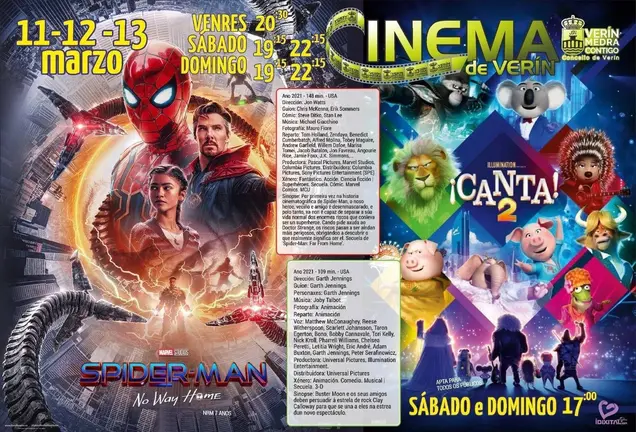 Cartel do cinema desta fin de semana.