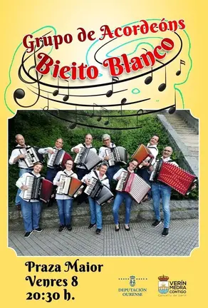 Cartel do concerto de acorde&oacute;ns deste venres en Ver&iacute;n.