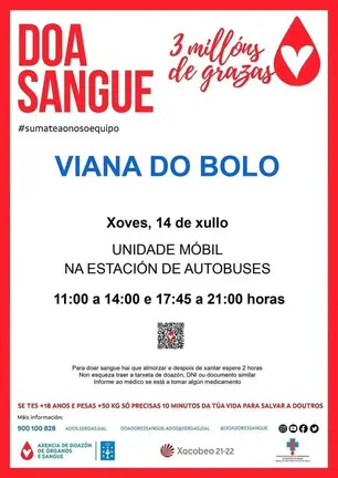 Cartel da visita de Ados a Viana.