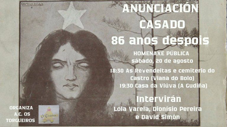 Cartel da homenaxe organizada pola asociación Os Torgueiros.