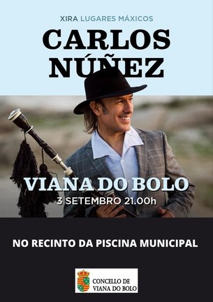 Carlos Núñez acutará este sábado en Viana.