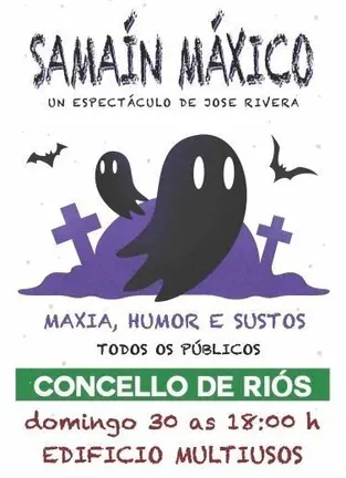 Cartel da actividade de Sama&iacute;n en Ri&oacute;s.