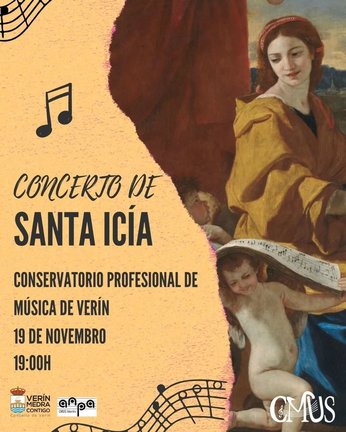 O Concerto de Santa Icía do Conservatorio de Música de Verín sera este sábado.