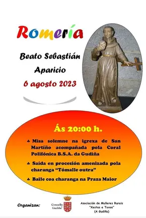Romer&iacute;a beato sebasti&aacute;n a gudi&ntilde;a 6 de agosto
