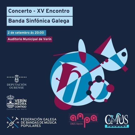 2 setembro, concerto banda sinfónica galega