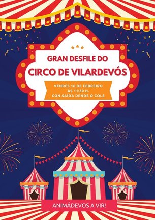 Entroido 2024 Vilardevós desfile infantil circo