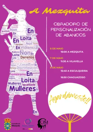 Cartel A Mezquita obradoiro abanicos