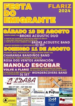 Cartel Festa do Emigrante 2024