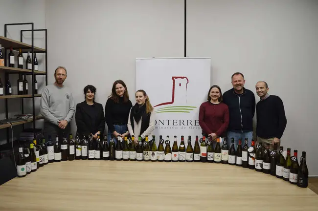 La delegaci&oacute;n internacional durante su visita a Monterrei.