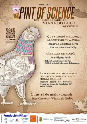 El Bar Caracas, en Viana do Bolo, acoger&aacute; las ponencias sobre algoritmos y comportamiento de las abejas el pr&oacute;ximo lunes 18 de mayo.