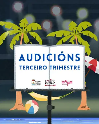 Cartel anunciador de las audiciones del tercer trimestre del Conservatorio de M&uacute;sica de Ver&iacute;n.