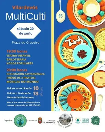 Cartel del Vilardev&oacute;s MultiCulti 2026, que se celebrar&aacute; en la Praza do Cruceiro.