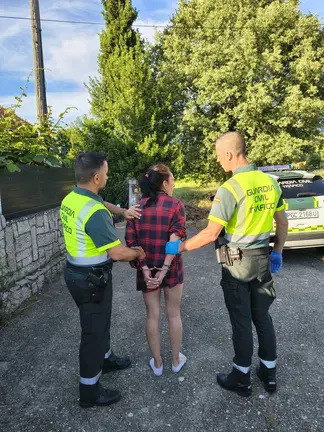 La autora del atropello al guardia civil, ya detenida.