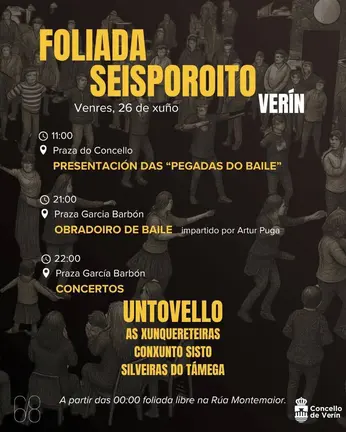 Cartel oficial da Foliada Seisporoito de Ver&iacute;n.