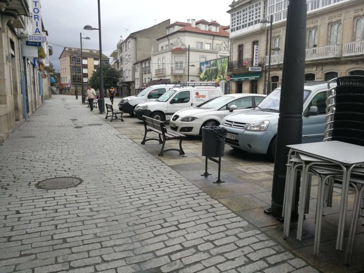 La plaza Mayor de Verín, nuevo estacionamiento.