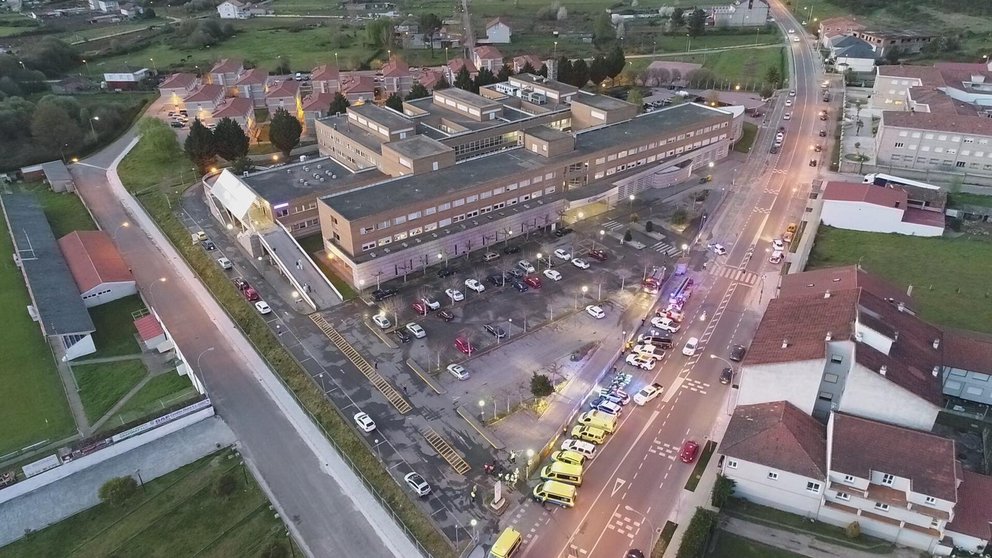 Vista aérea del Hospital de Verín.