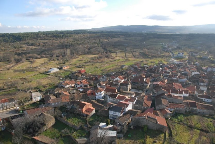 Vista aérea da localidade de Videferre, en Oímbra.