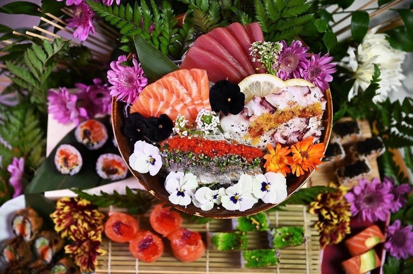 Sashimi, un dos pratos xaponeses de Taiyo Sushi Club.