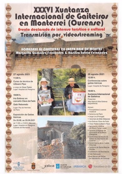 Cartel promocional da XXXVI Xuntanza Internacinoal de Gaiteiros.