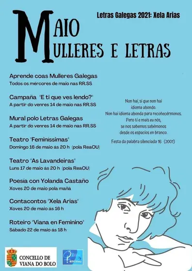 Cartaz Letras Galegas 2021 Viana