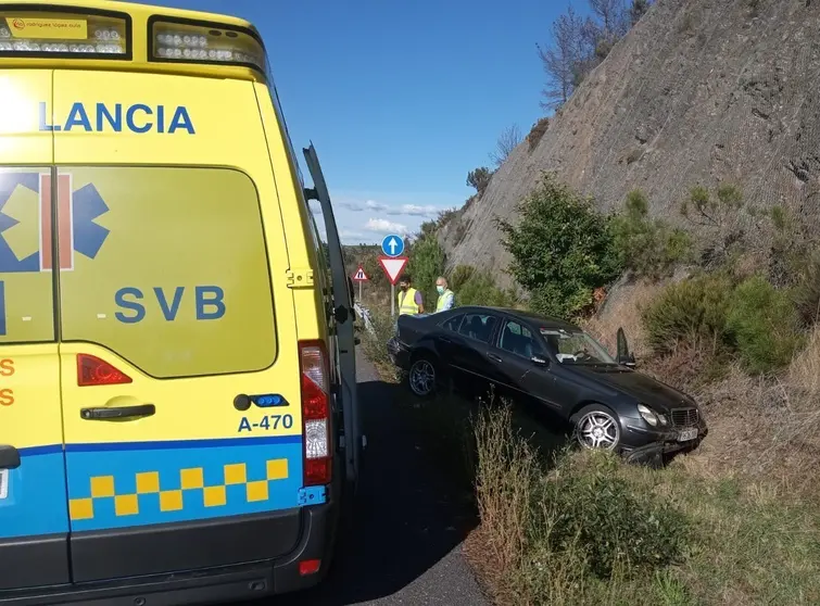 Accidente de tr&aacute;fico en A Gudi&ntilde;a.