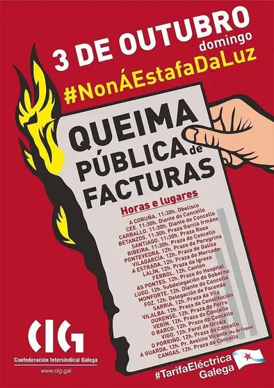 Cartel promocional da mobilizaci&oacute;n organizada pola CIG.
