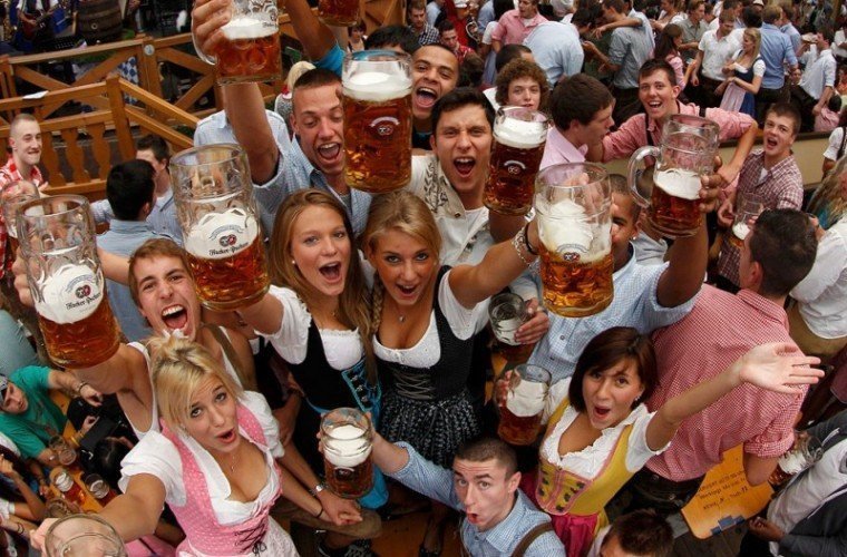 Celebración en una de las jornadas del Oktoberfest alemán.