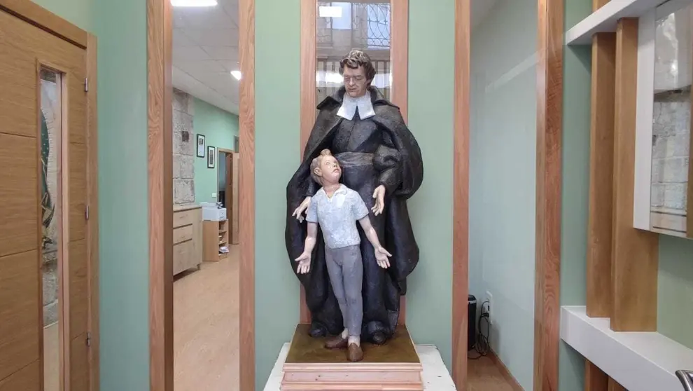 Figura de San Juan Bautista de La Salle que se instalar&aacute; este domingo na igrexia parroquial de Ver&iacute;n.