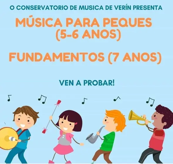 O CMUS oferta dous cursos para cativos de cinco a sete anos.