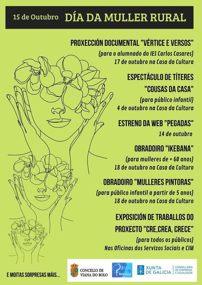 Programa de actividades polo Día da Muller Rural en Viana.