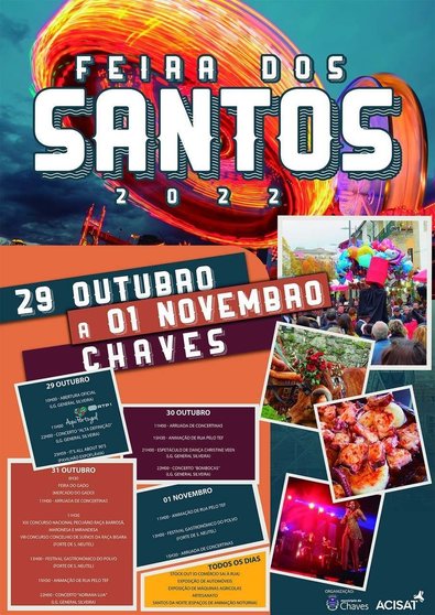 Cartel de la Feria dos Santos de Chaves.