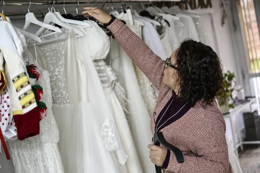 Nicandra dispone de vestidos de novia de dise&ntilde;o exclusivo. | FOTO: Noelia Caseiro.