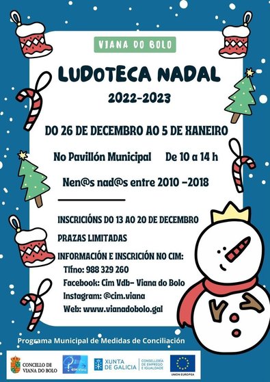 Información sobre a Ludoteca de Nadal de Viana.