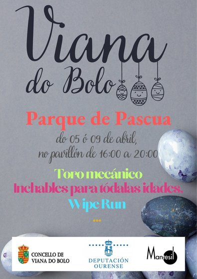 Cartel do Parque de Pascua de Viana.