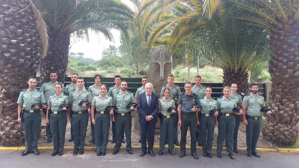 Los 18 agentes de la Guardia Civil que desenvolver&aacute;n sus pr&aacute;cticas en varios cuarteles de la provincia.