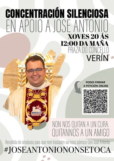 Cartel de la concentraci&oacute;n prevista para este jueves delante del Concello de Ver&iacute;n.