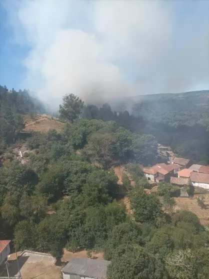 La BRIF de Laza tom&oacute; esta imagen desde el aire a su llegada para intervenir.