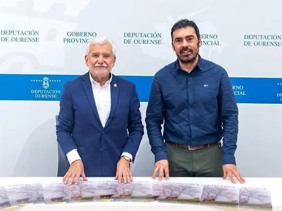 Rosendo Luis Fern&aacute;ndez, presidente del Inorde, y Juan Anta, alcalde de A Veiga.