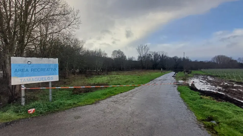 Otros de los puntos en los que el T&aacute;mega suele desbordar: el &aacute;rea recreativa de Tamaguelos.