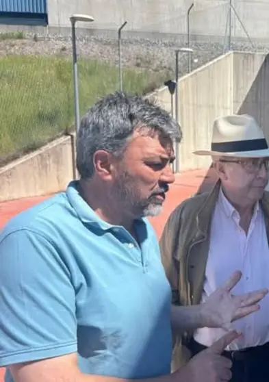 Rafael P&eacute;rez V&aacute;zquez, alcalde da Mezquita, este s&aacute;bado na concentraci&oacute;n da Gudi&ntilde;a.